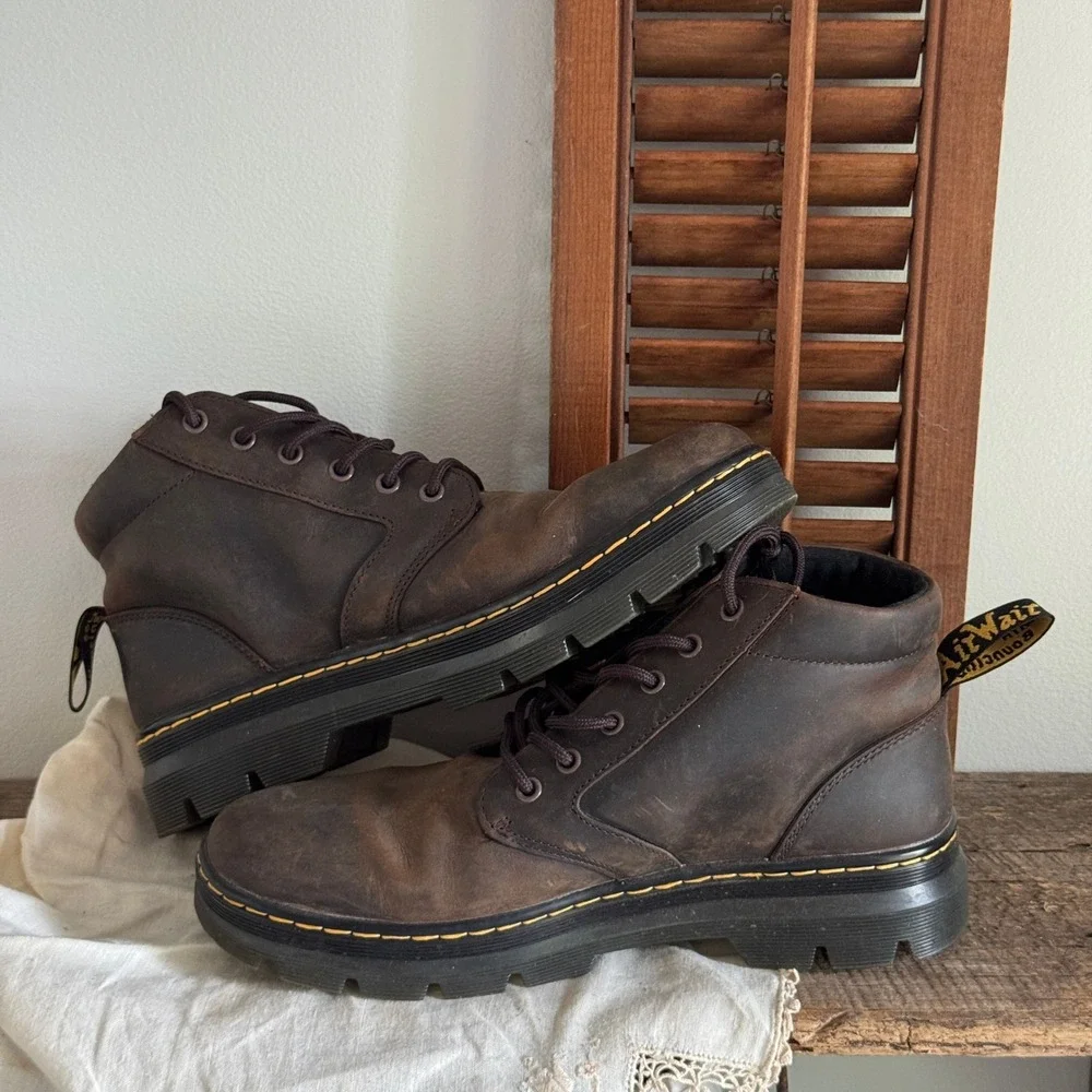 Dr. Martens Bonny Leather Boots Brown Crazy Horse Utility Chukka Men 10 Women 11